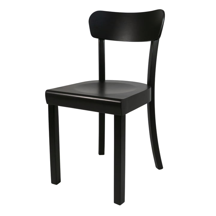 Zwarte Frankfurter stoel met lak op waterbasis