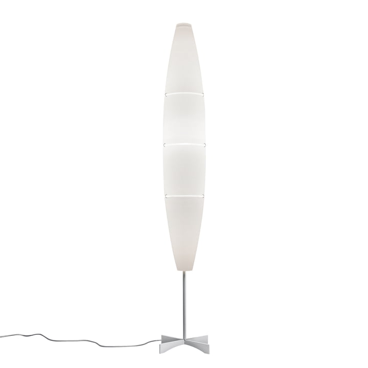 Foscarini - Havana staande lamp met dimmer in chroom / wit