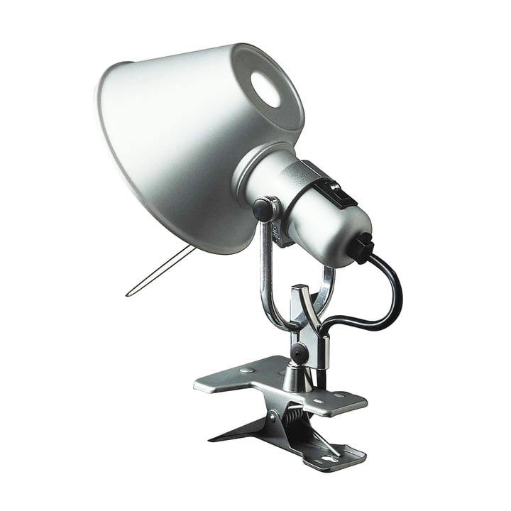Artemide Tolomeo - Pinza clip-on lamp, aluminium zilverkleurig