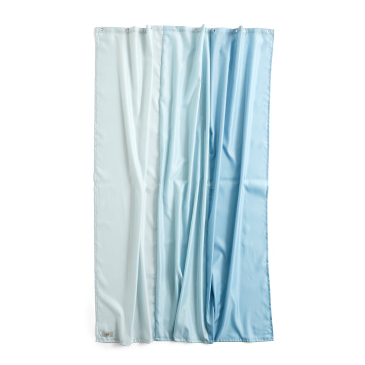 Aquarelle Douchegordijn, 200 x 180 cm, verticaal ijsblauw by Hay