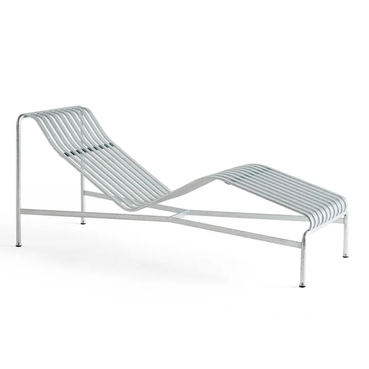 Palissade Chaise Longue hot galvanised Ligstoel, van HAY