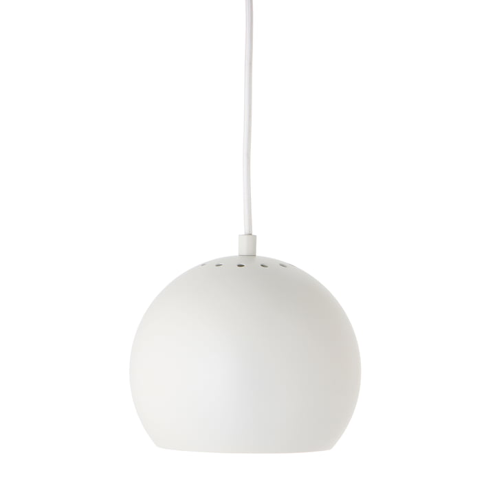 Ball Hanglamp Ø 18 cm, wit mat / wit van Frandsen
