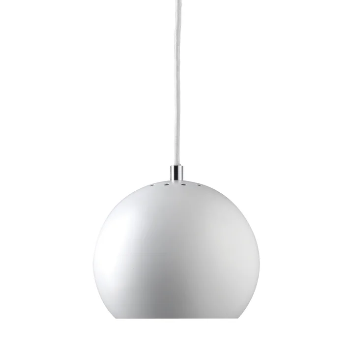 Ball Hanglamp Ø 18 cm, wit mat / wit van Frandsen
