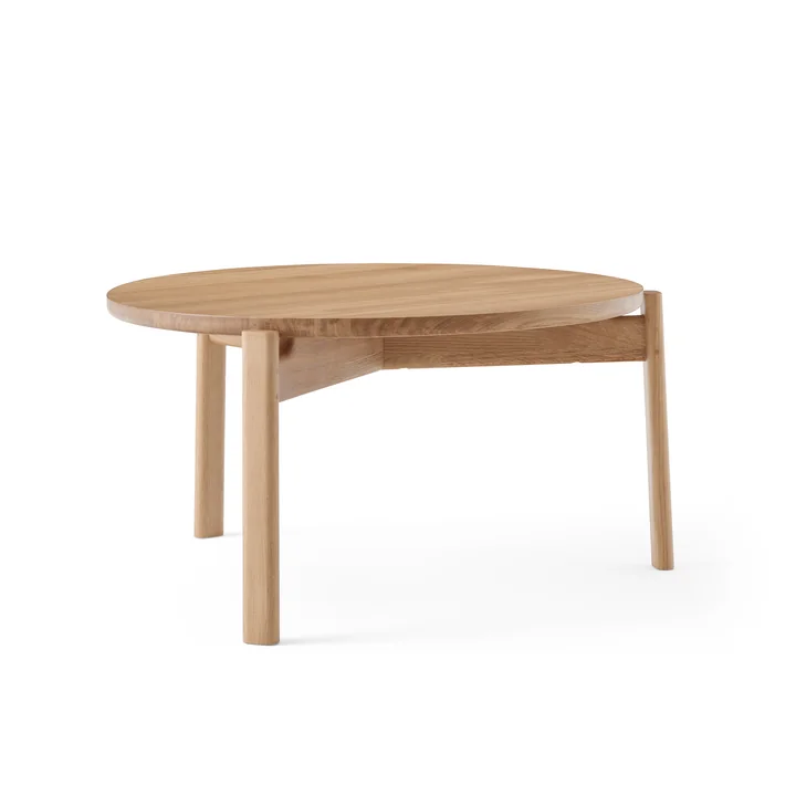 De Passage Lounge tafel van Audo in natuurlijke eik, Ø 70 cm