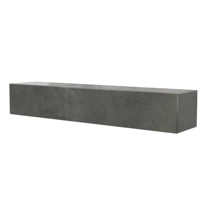 De Plinth plank van Audo in marmerbruin/grijs, L 60 cm