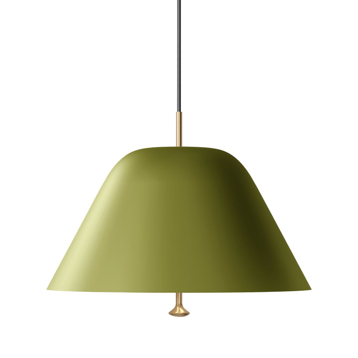 Levitate hanglamp, Ø 40 cm, saliegroen / messing by Audo