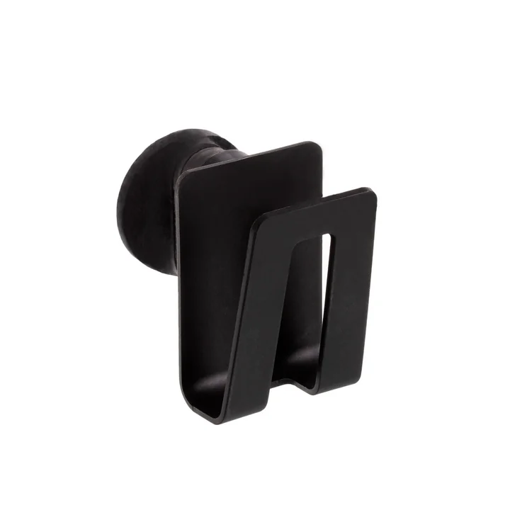 De magnetische sponshouder van de fabrikant Happy Sinks in het zwart