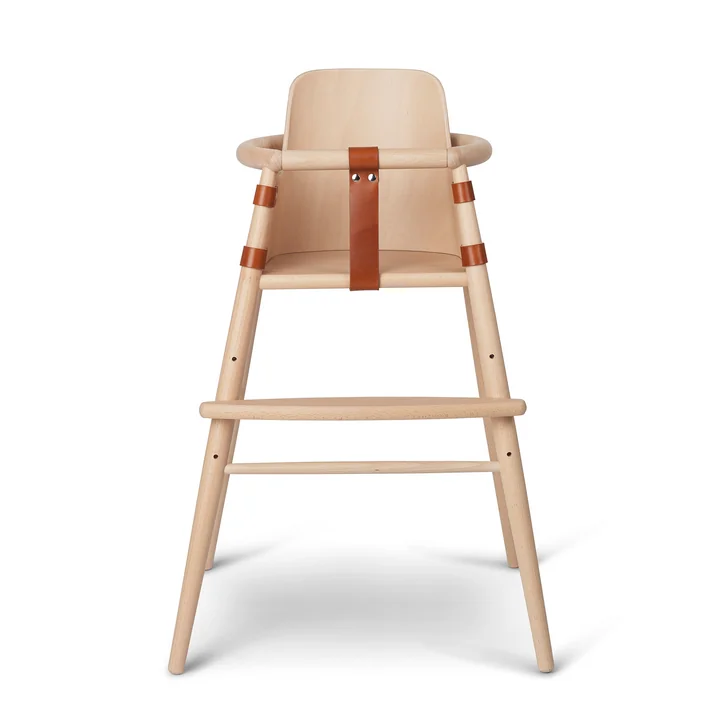 De stoelleuning voor de kinderstoel ND54 van Carl Hansen , beuken mat gelakt / cognac