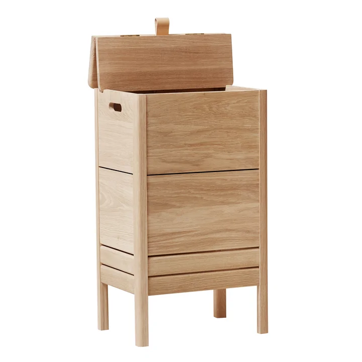 Wasbox met open deksel