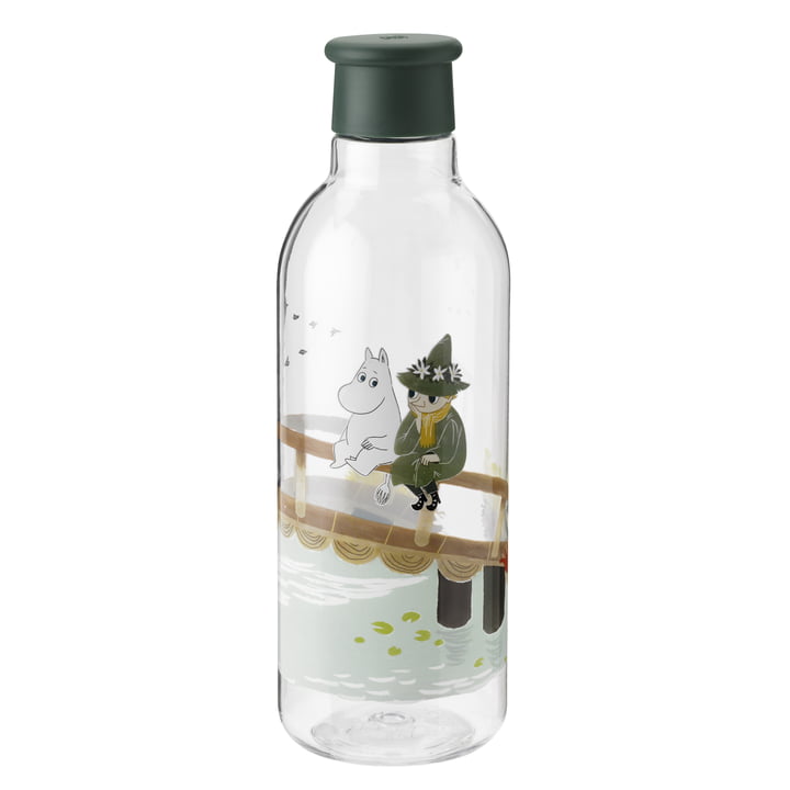 De Drink-It Moomin waterfles van Rig-Tig by Stelton , 0,75 l, donkergroen