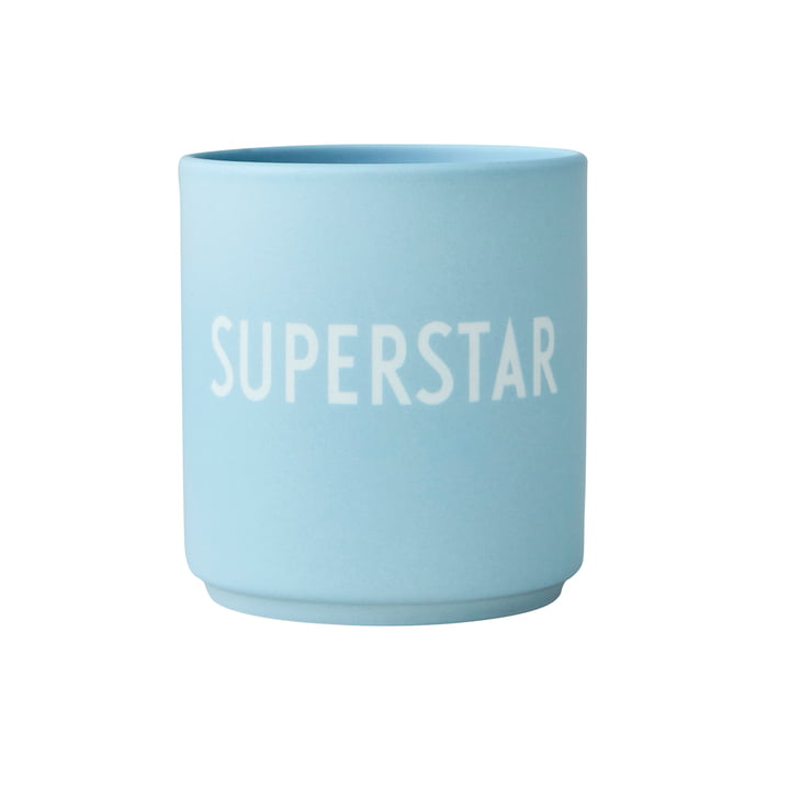 De AJ Favourite porseleinen mok van Design Letters , Superstar / soft blue