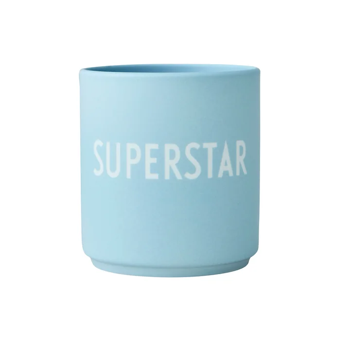 AJ Favourite De porseleinen mok van Design Letters Superstar, / soft blue