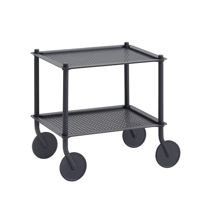 Flow Muuto De zijtrolley van, 2 legborden, blauw-grijs