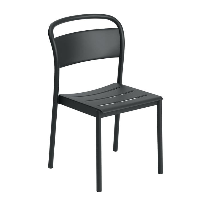 De Linear Steel Side Chair van Muuto , zwart