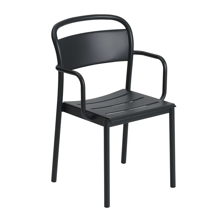De Linear Steel Armchair van Muuto , zwart