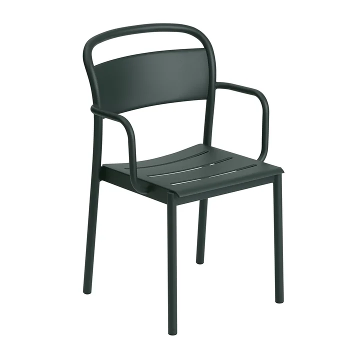 De Linear Steel Armchair van Muuto , donkergroen