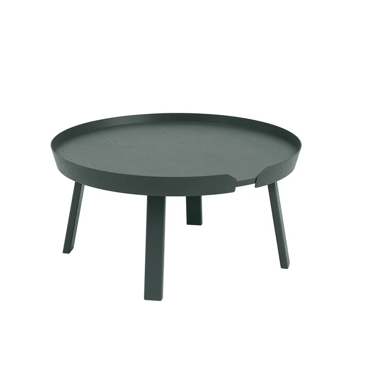 De Around Salontafel van Muuto , Ø 72 cm, donkergroen