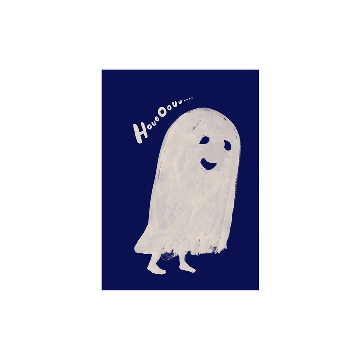 HouoOouu Poster 30 x 40 cm van Paper Collective in wit