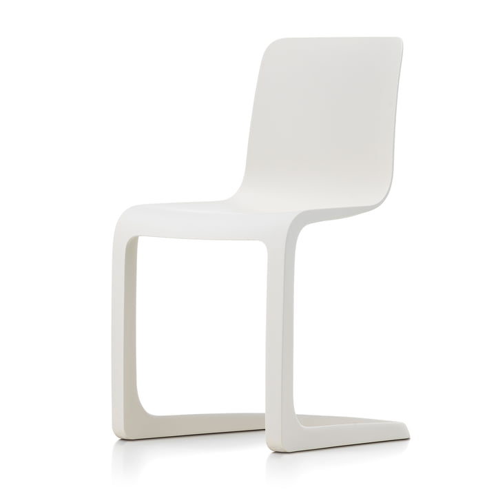EVO-C Volledig plastic stoel, ivoor van Vitra