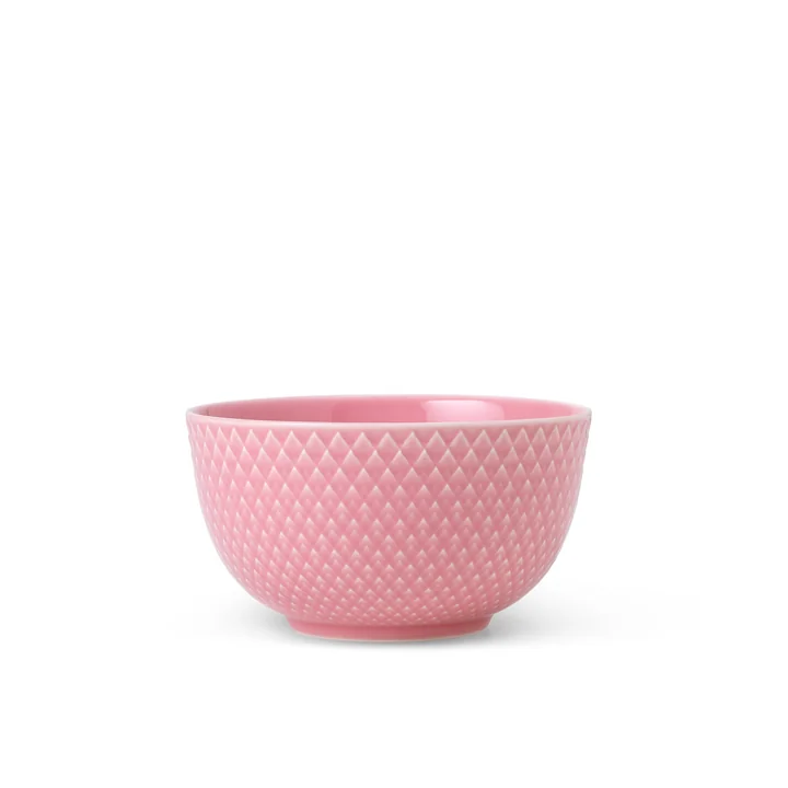 De Rhombe kom van Lyngby Porcelæn , Ø 11 cm, roze