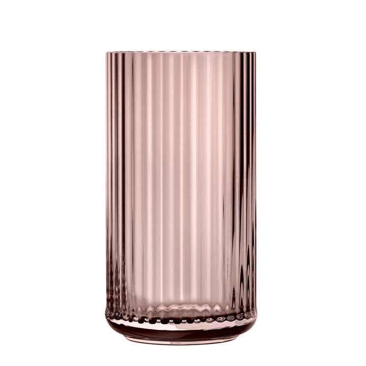 De glazen vaas van Lyngby Porcelæn , H 31 cm, burgundy
