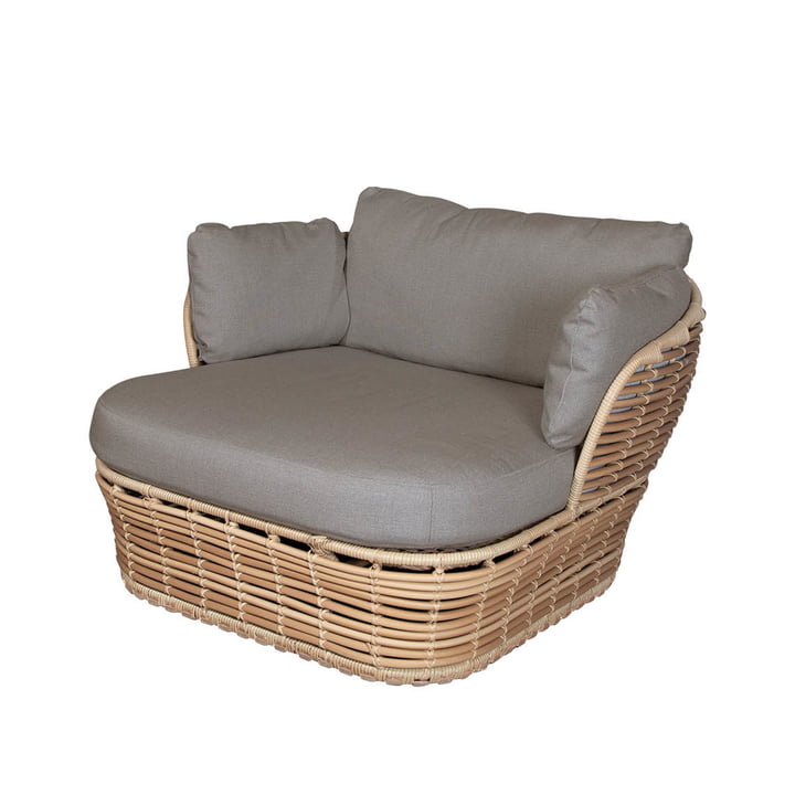 De Basket lounge stoel Outdoor van Cane-line , naturel / taupe