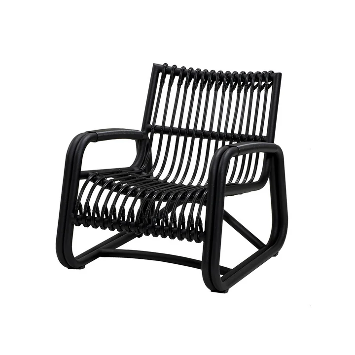 De Curve loungestoel Outdoor van Cane-line , lavagrijs