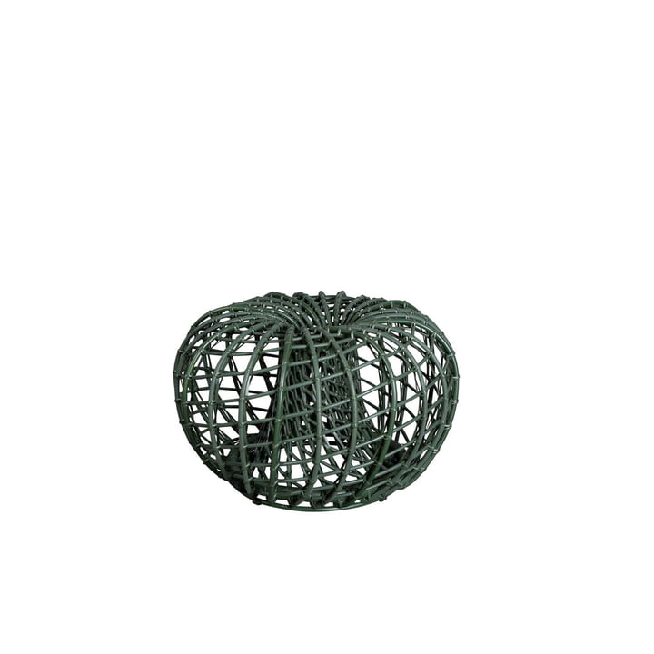 De Nest kruk / bijzettafel Outdoor van Cane-line , Ø 67 cm, donkergroen
