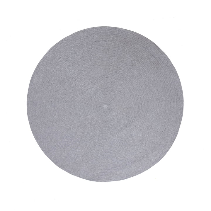 Het tapijt Circle van Cane-line , Ø 140 cm, soft-rope lichtgrijs