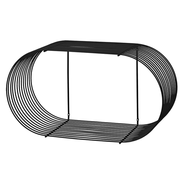 De Curva wandplank van AYTM , 61,4 x 33 cm, zwart