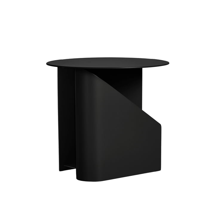 Sentrum Bijzettafel, Ø 40 x H 36 cm van Woud in zwart
