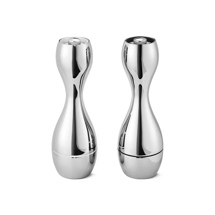 Cobra Peper- en zoutmolen van Georg Jensen uit roestvrij staal (set van 2)