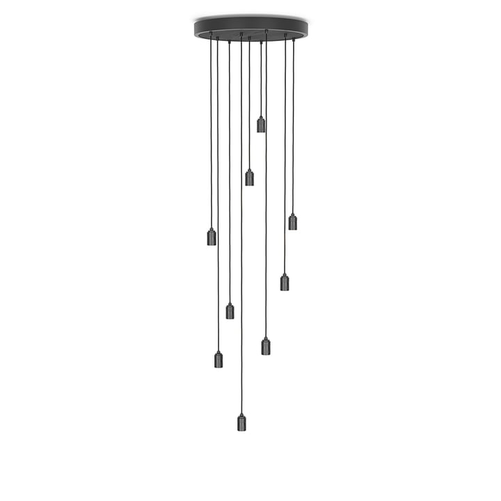Messing Nine Hanglamp van Tala in zwart/geanodiseerd aluminium