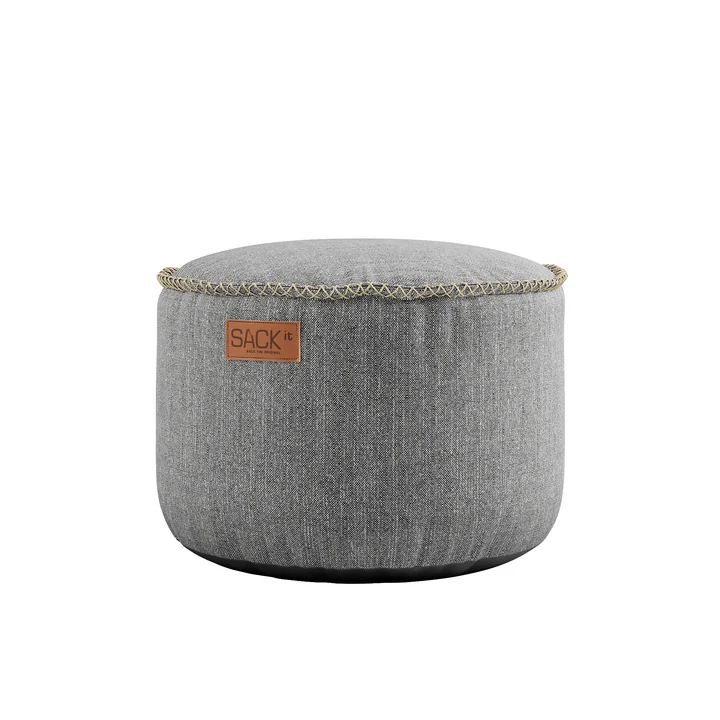 De RETRO it Cobana Drum Outdoor Pouf van SACK it, lichtgrijs