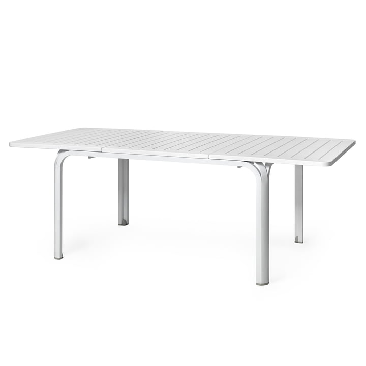 De uittrekbare tafel Alloro 140 van Nardi , bianco / bianco