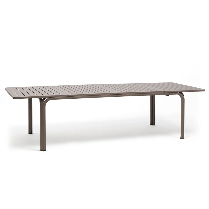 De uittrekbare tafel Alloro 210 van Nardi , tortora / tortora