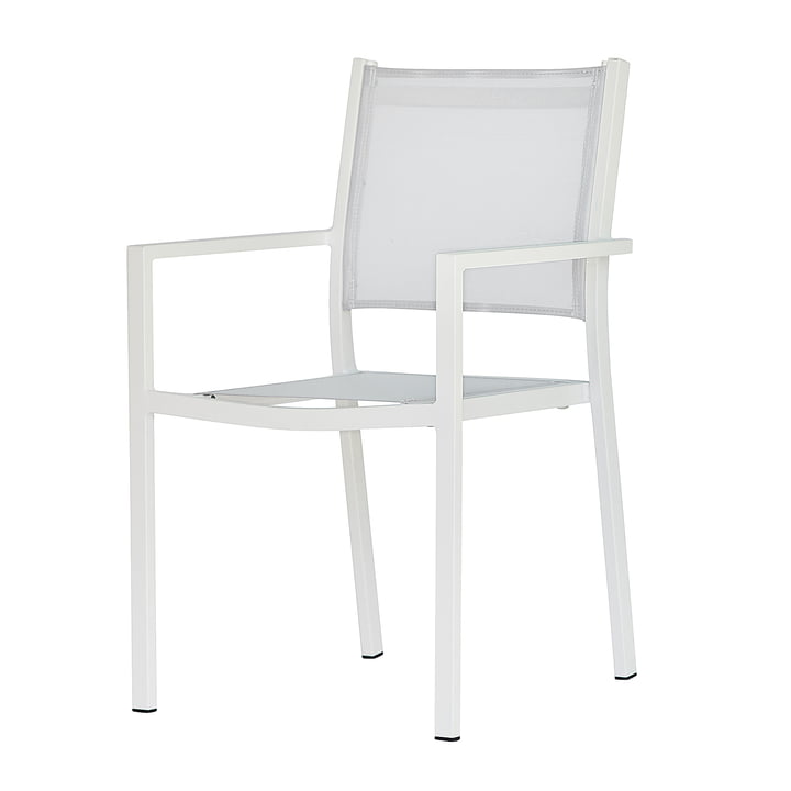 De Aria stapelbare stoel van Fiam, wit / zilvergrijs