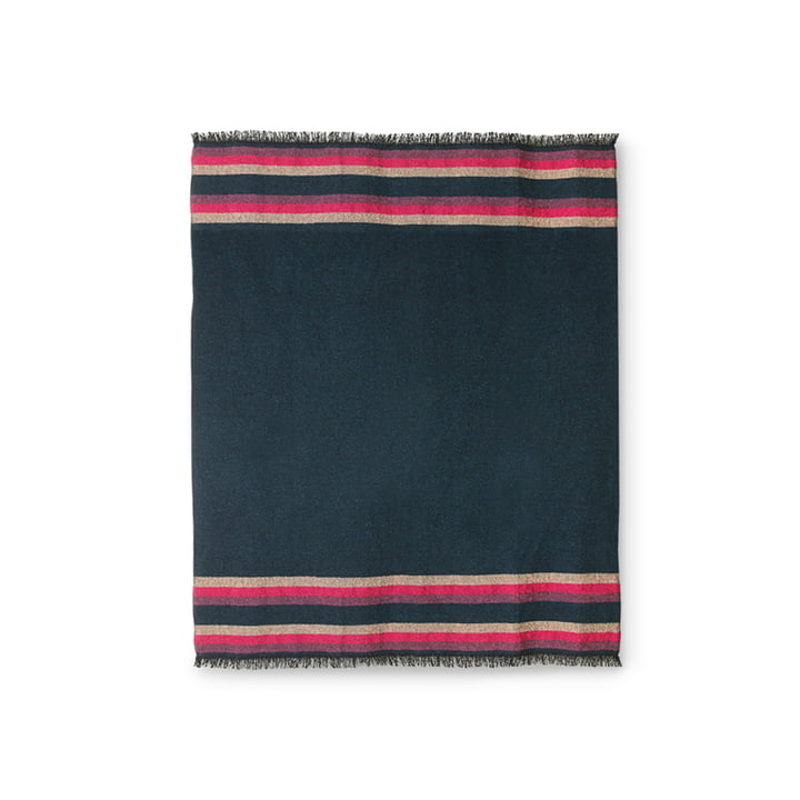 De deken DORIS Vintage van HKliving , 130 x 150 cm, donkerblauw
