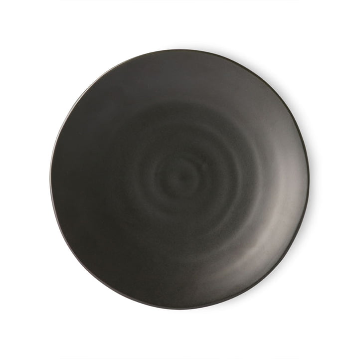 De Kyoto plaat van HKliving , Ø 25,5 cm, mat zwart