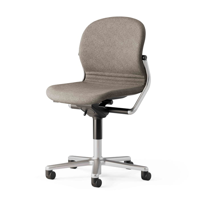 De bureaustoel FS 211/8 zonder armleuningen van Wilkhahn , wit / beige