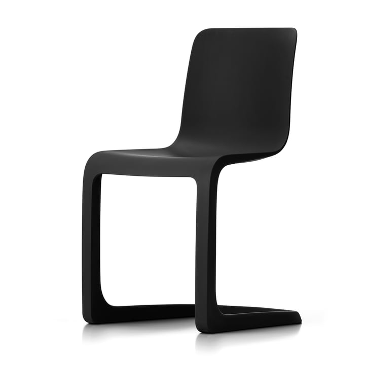 De stoel EVO-C volledig uit kunststof van Vitra , grafietgrijs