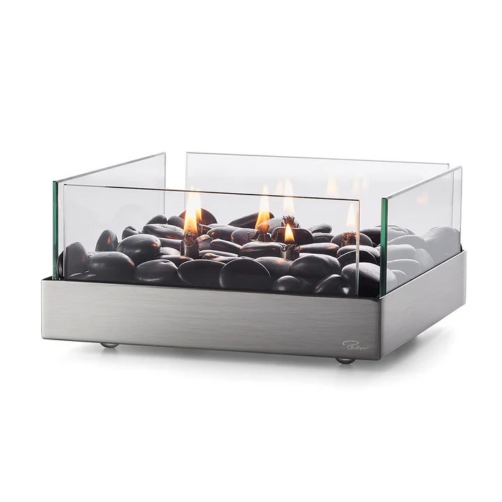 Fireplace Tafelhaard 23 x 23 cm van Philippi in zilver / zwart