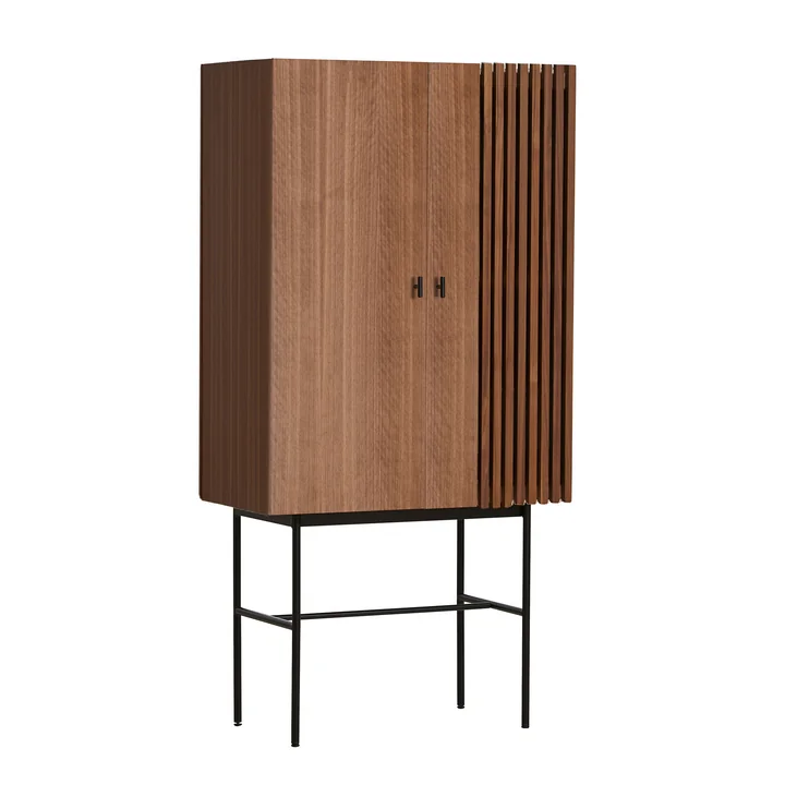 Array Highboard 80 cm van Woud in notelaar