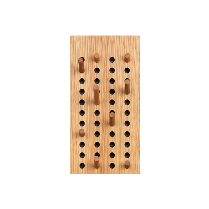 Scoreboard Kapstok klein verticaal van We Do Wood in natuurlijke eik