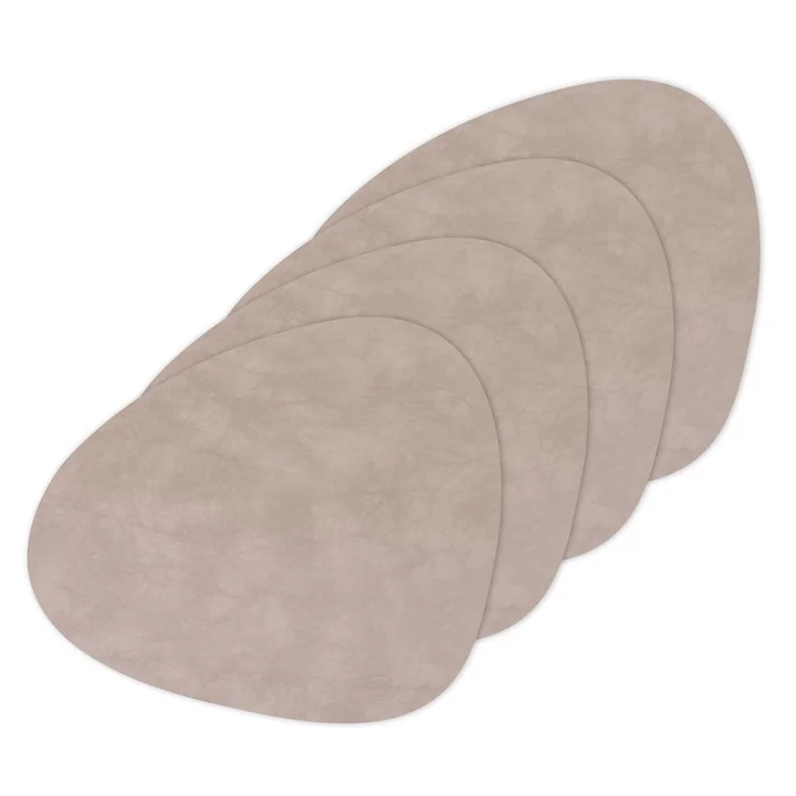 Placemat Curve L in Nupo nomad grey (set van 4) van Lind DNA