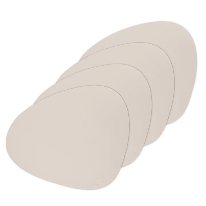 Placemat Curve L in Nupo zacht nude (set van 4) van Lind DNA