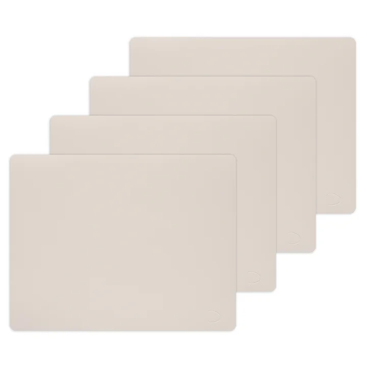 Placemat Square L 35 x 45 cm van Lind DNA in Nupo zacht nude (set van 4)
