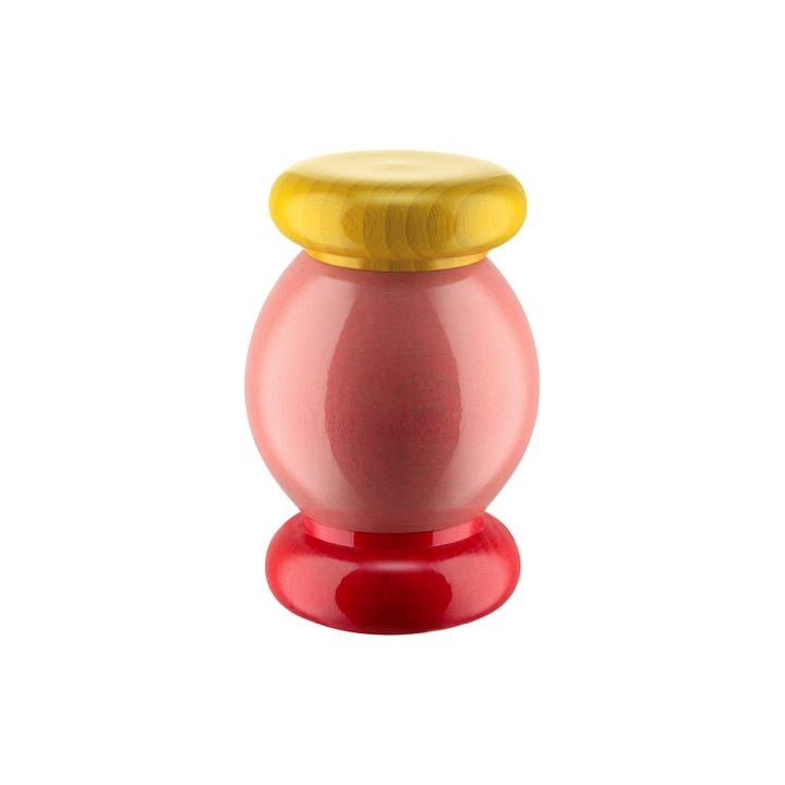 Twergi Peper/zout en kruidenmolen ES18 van Alessi in roze / rood / geel