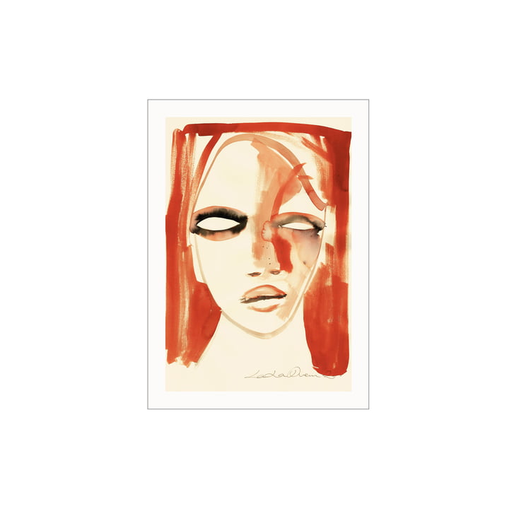De Red Portrait poster van Paper Collective , 30 x 40 cm