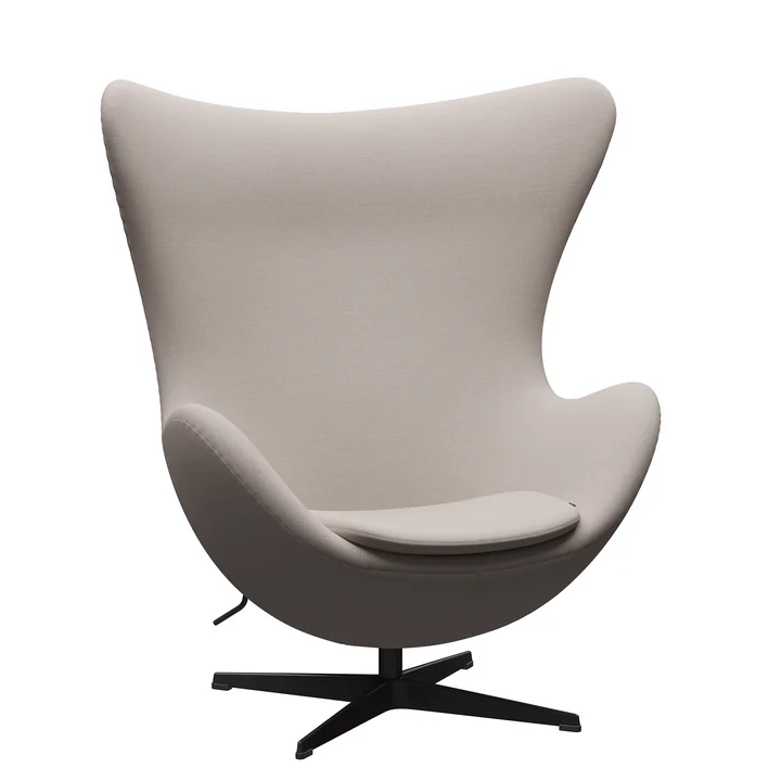 De Egg Chair van Fritz Hansen , warm grafiet / Christianshavn 1120 lichtbeige
